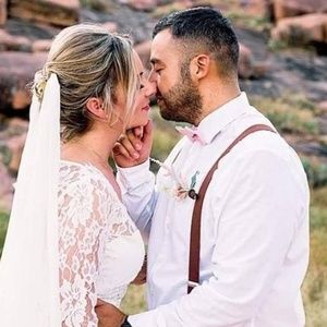 NWT Boho Wedding Veil Drape Soft Silk Chiffon